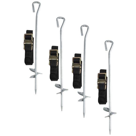 Dellonda Heavy Duty Trampoline Anchor Kit 4pc Ground Pegs Universal