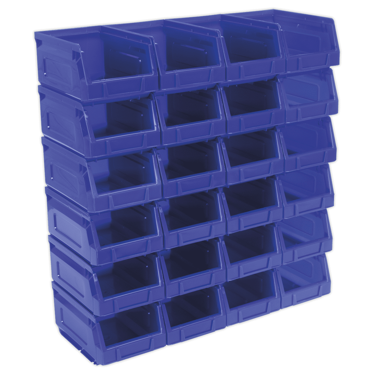 Sealey Pack Of 24 Plastic Storage Bins 105 X 165 X 85mm TPS224