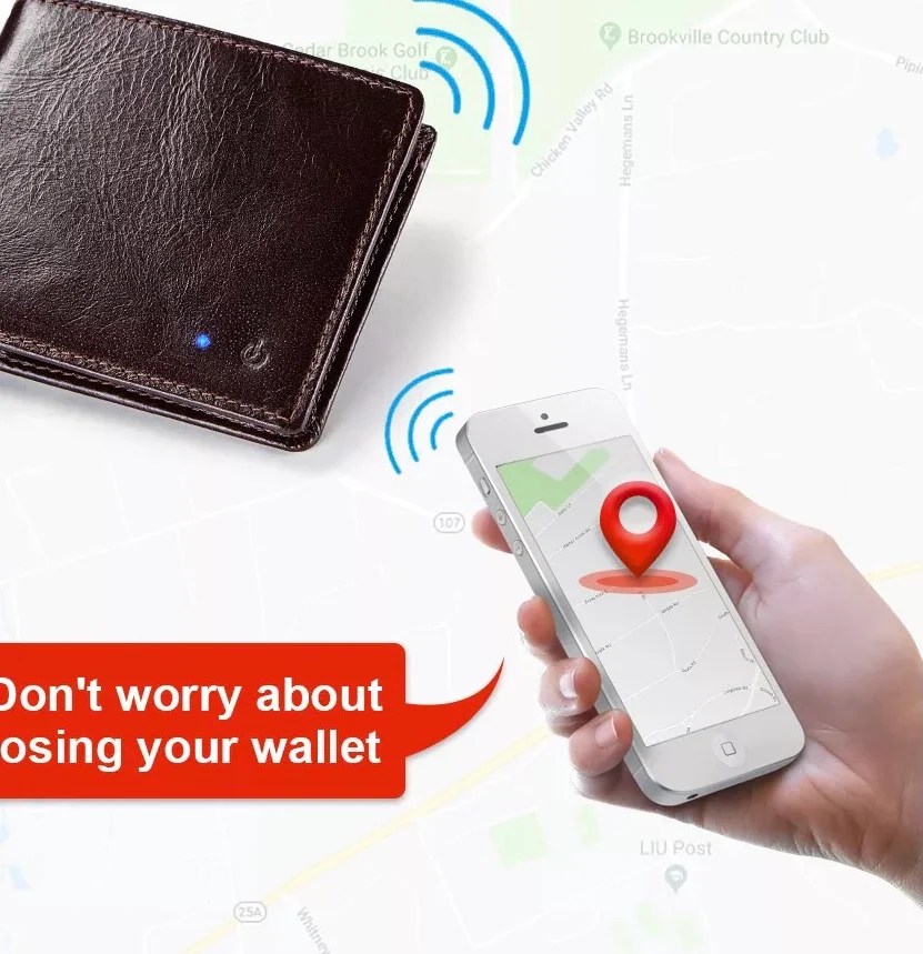 Order GPS & Bluetooth enabled Location Tracking Smart wallet for men