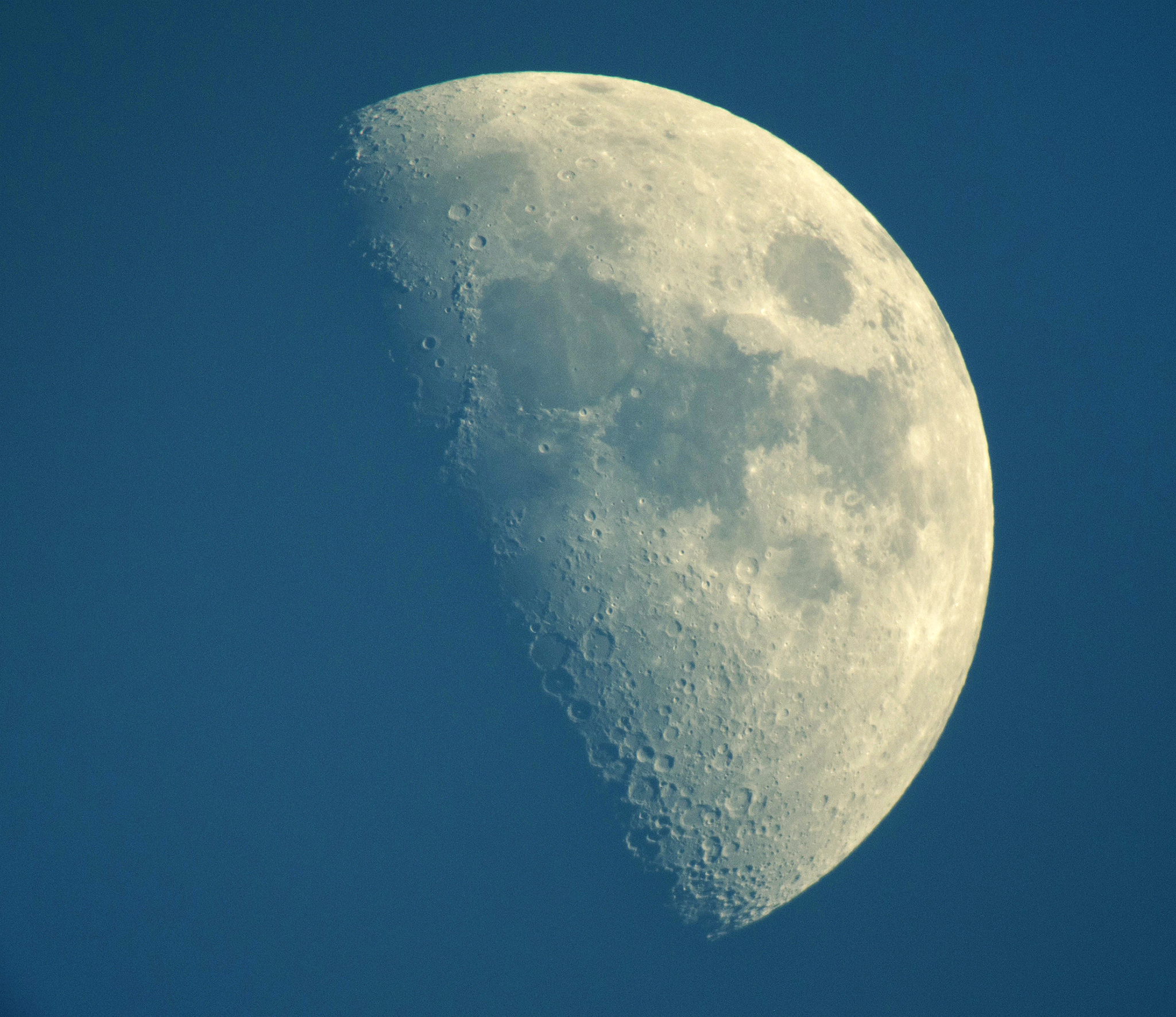 Half moon in a blue sky What happens if I press THIS??