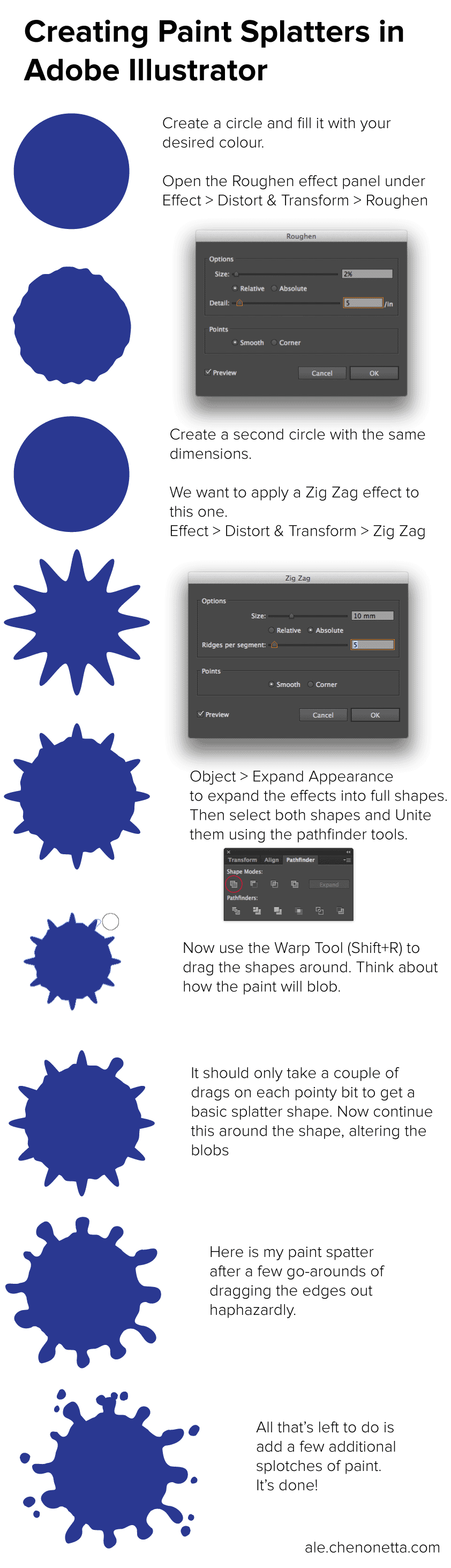 Tutorial How to create paint splatters in Adobe Illustrator