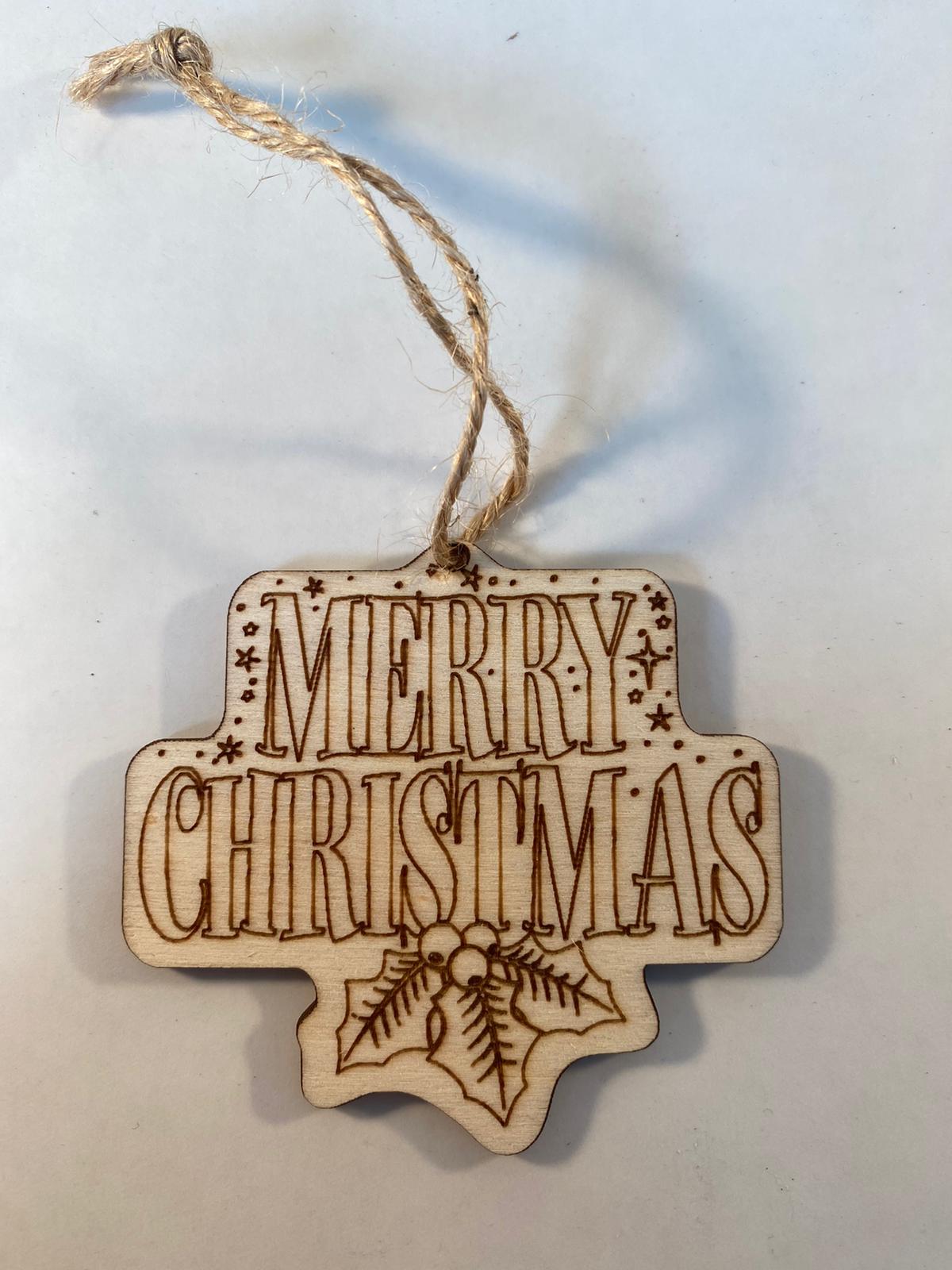 Merry Christmas Hanging Decoration Aled Daniel Crafts