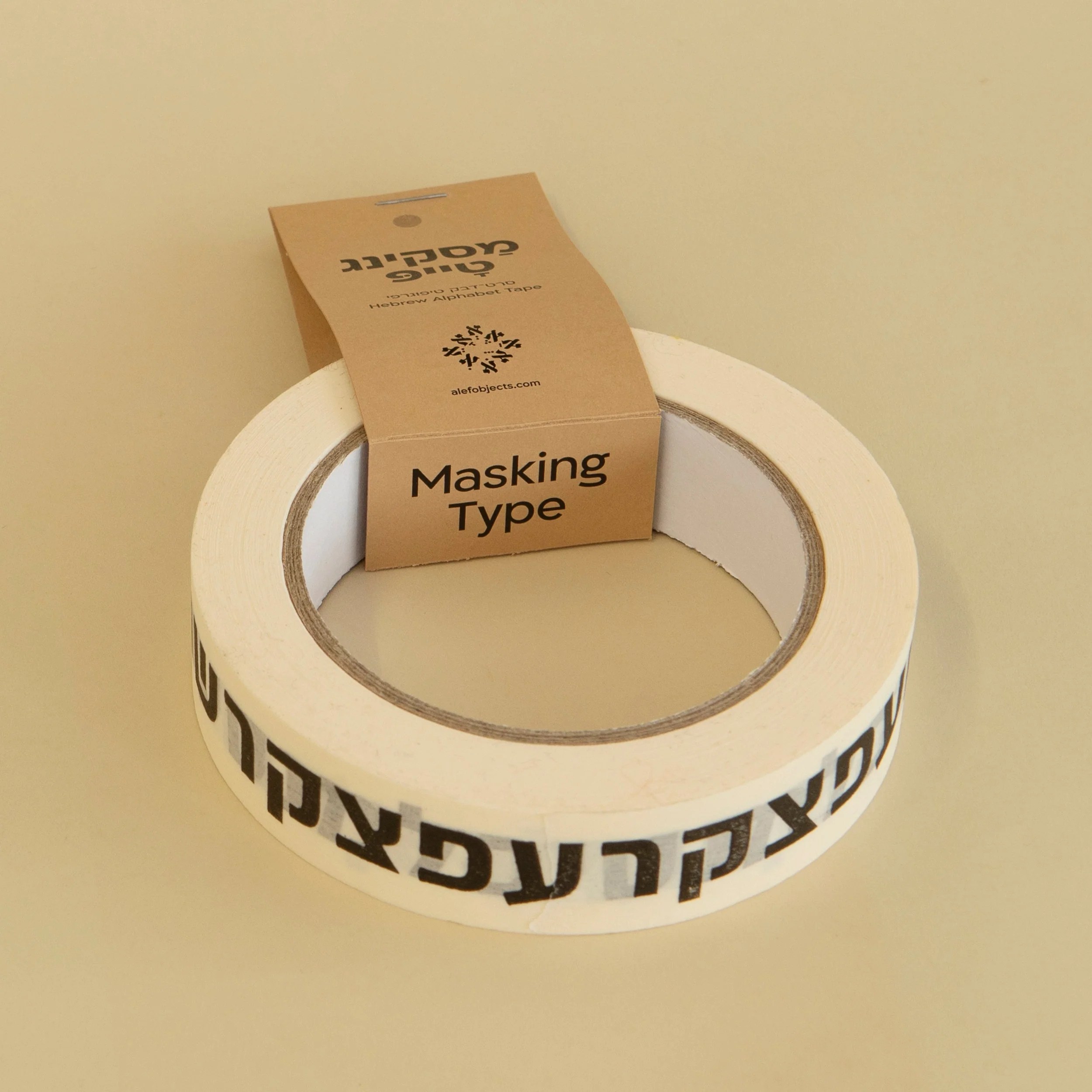 Masking Type Hebrew Alphabet Adhesive Tape Alef Objects