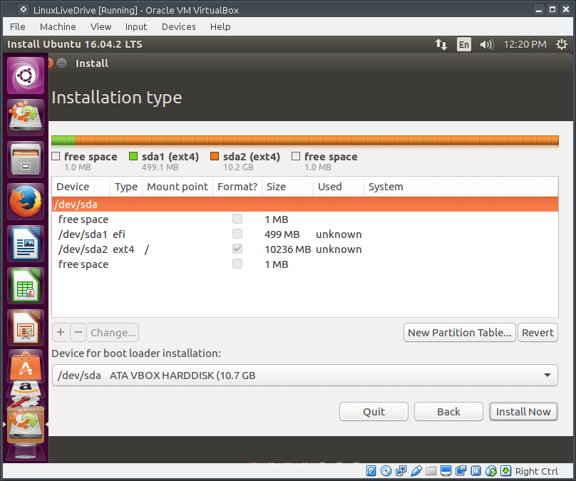 Установка Ubuntu на внешний носитель (флешку или жесткий диск) в режиме EFI