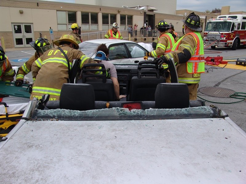 DOWNINGTOWN WEST HIGH SCHOOL PREPROM MOCK AUTO ACCIDENT Alert Fire