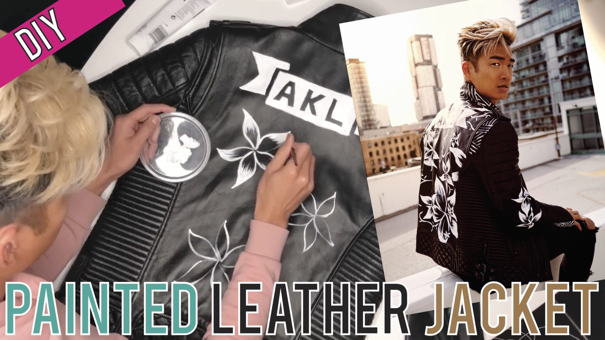 VIDEO DIY HandPainting My Leather Jacket