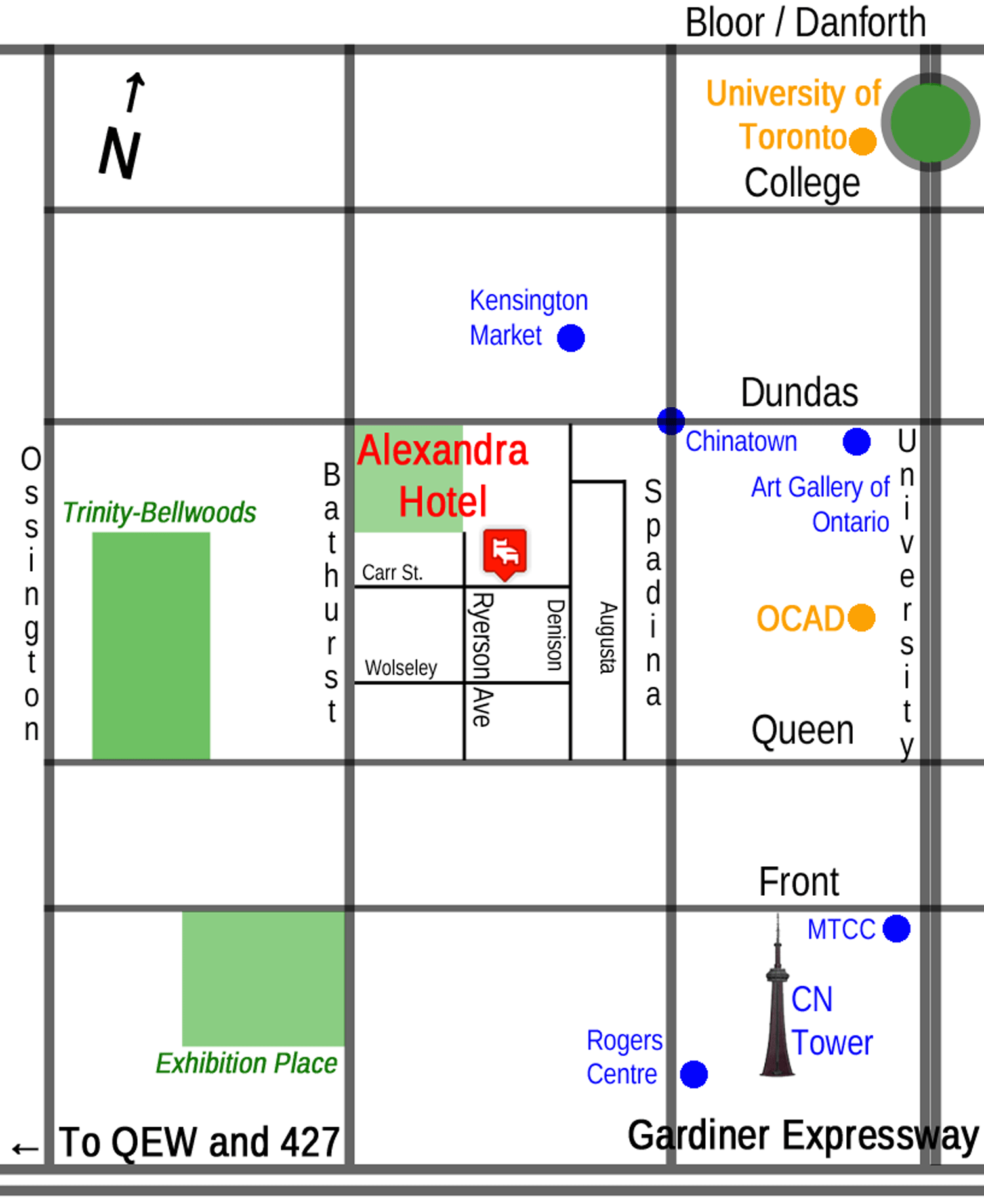 Alexandra Hotel 77 Ryerson Avenue, Toronto — 1 800 567 1893 —