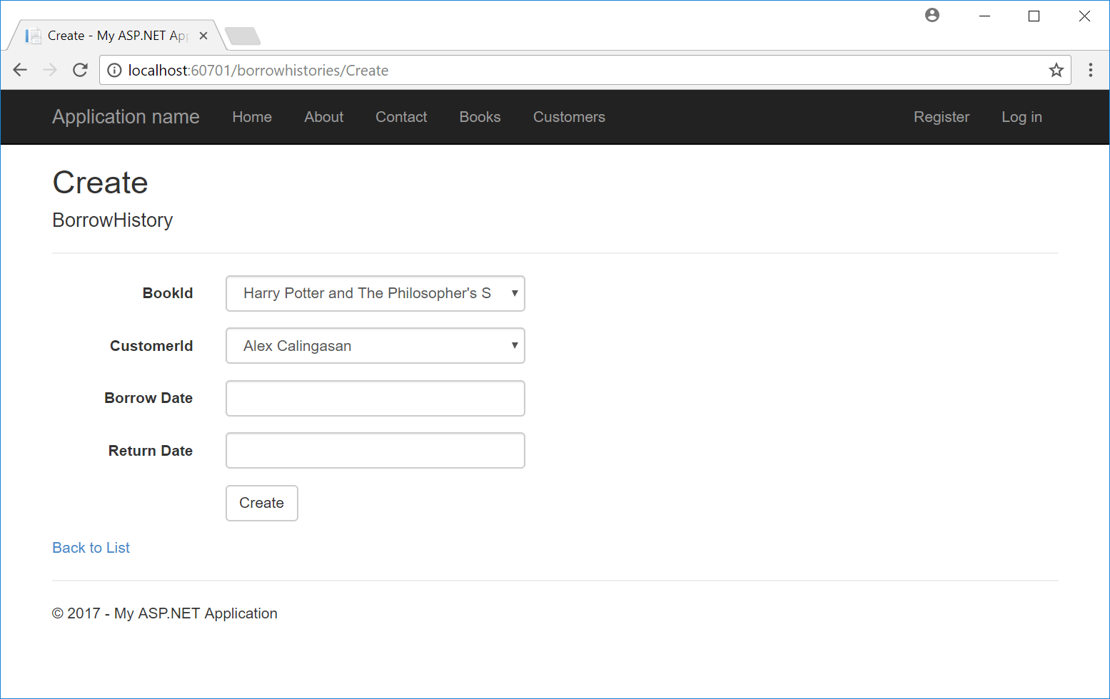 Library Management using MVC (Part 4) Entity
