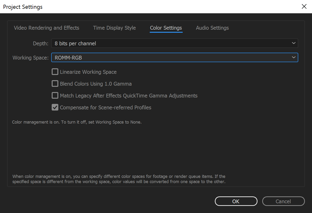 Managing color in After Effects