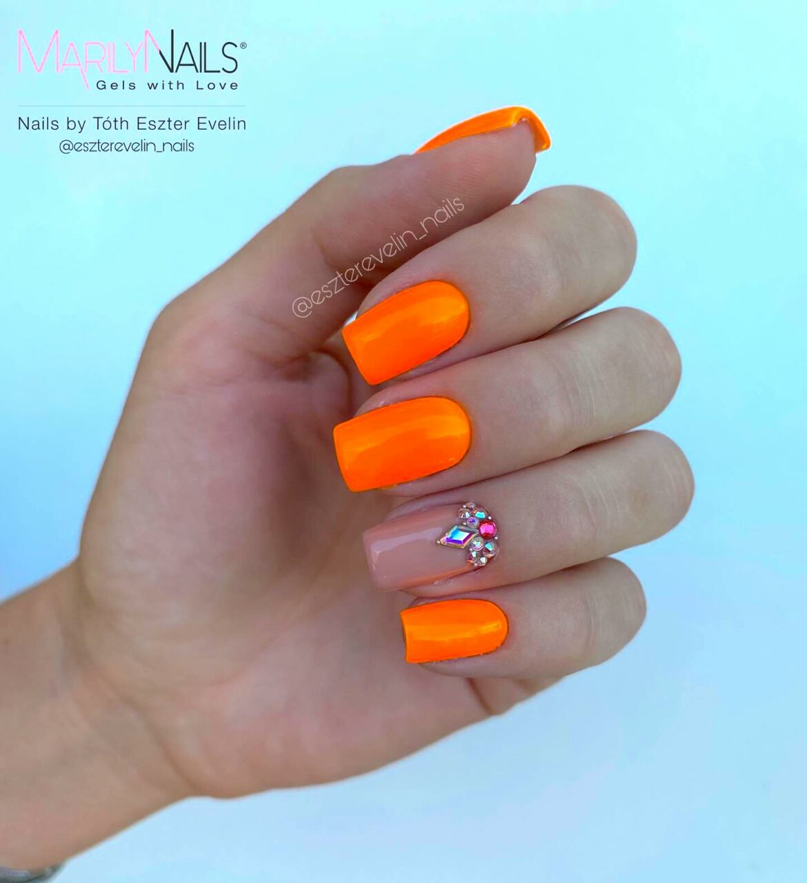 Get Inspired by 30 Neon Orange Nail Designs of 2024