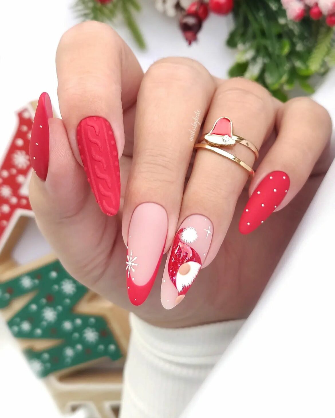 Spread Joy with 20 Santa Hat Nail Designs in 2024