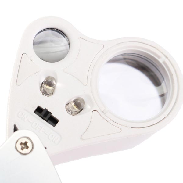 30X 60X Glass Magnifying MagnifierTools Eye Jewelry Loop Lens With LED