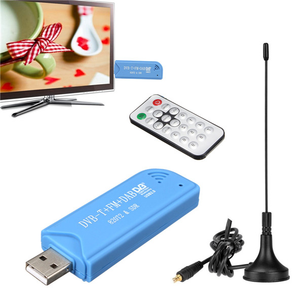 USB 2.0 Digital DVBT SDR DAB FM HDTV TV Tuner Receiver Stick With