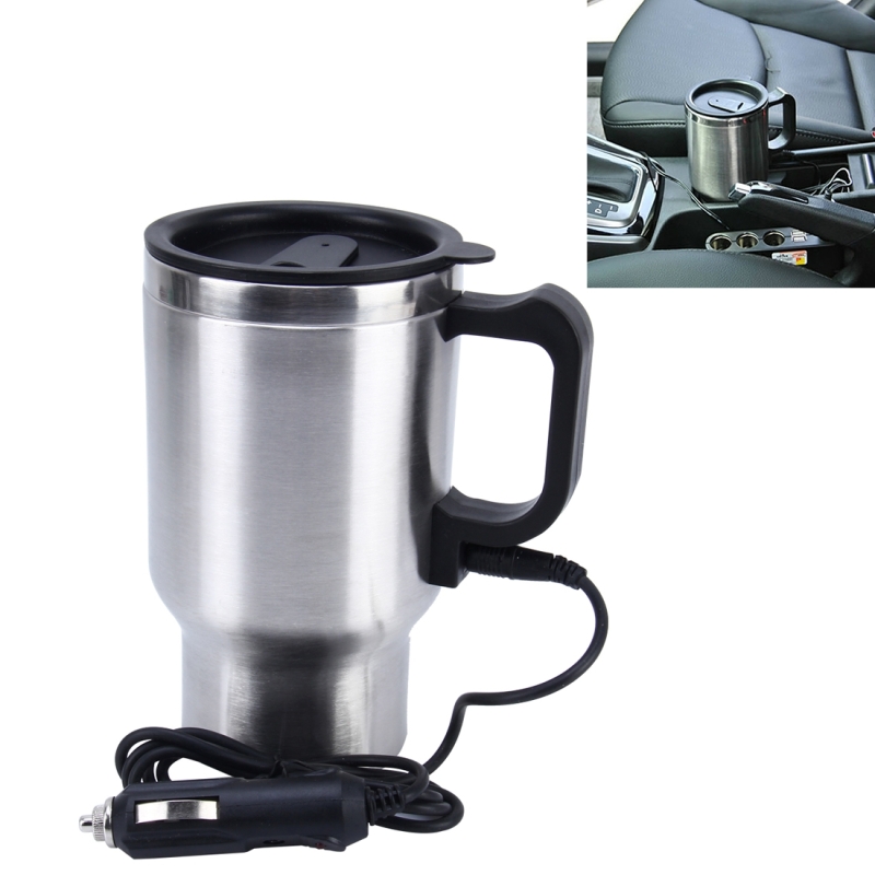 Stainless Steel Electric Smart Mug 12V Car Electric Kettle Heated Mug