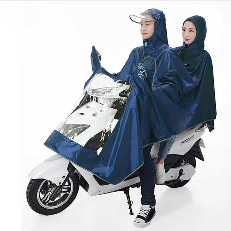 Universisial Super WaterResistant Dual Hooded Motorcycle Rain Poncho