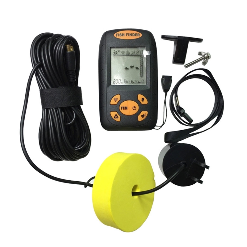 Portable Ultrasonic Fish Finder, Water Depth & Temperature Fishfinder