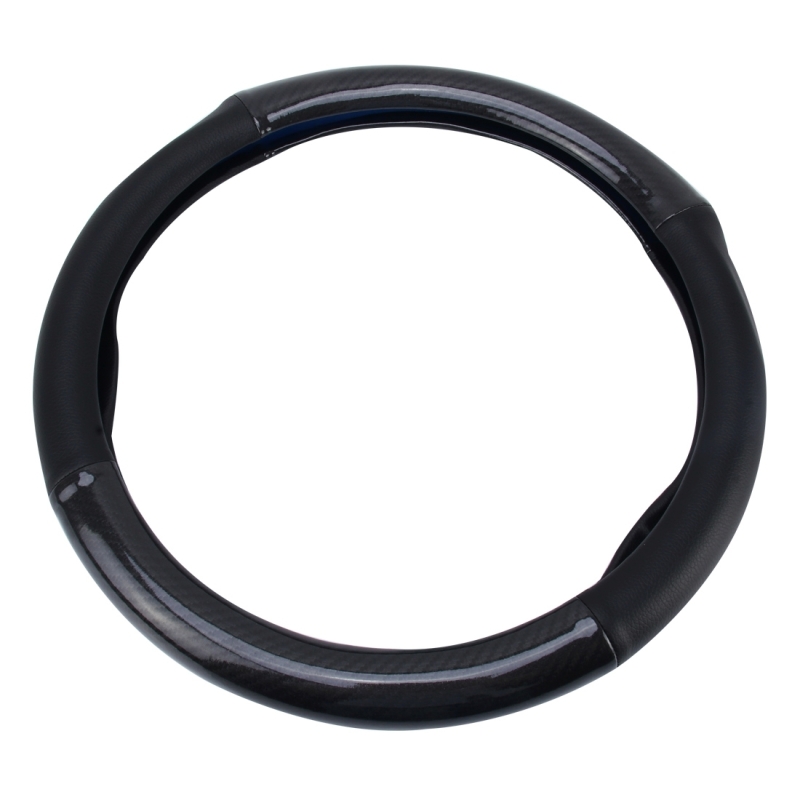 Universal PU Leather Pure Black Car Steering Wheel Cover Sets Four