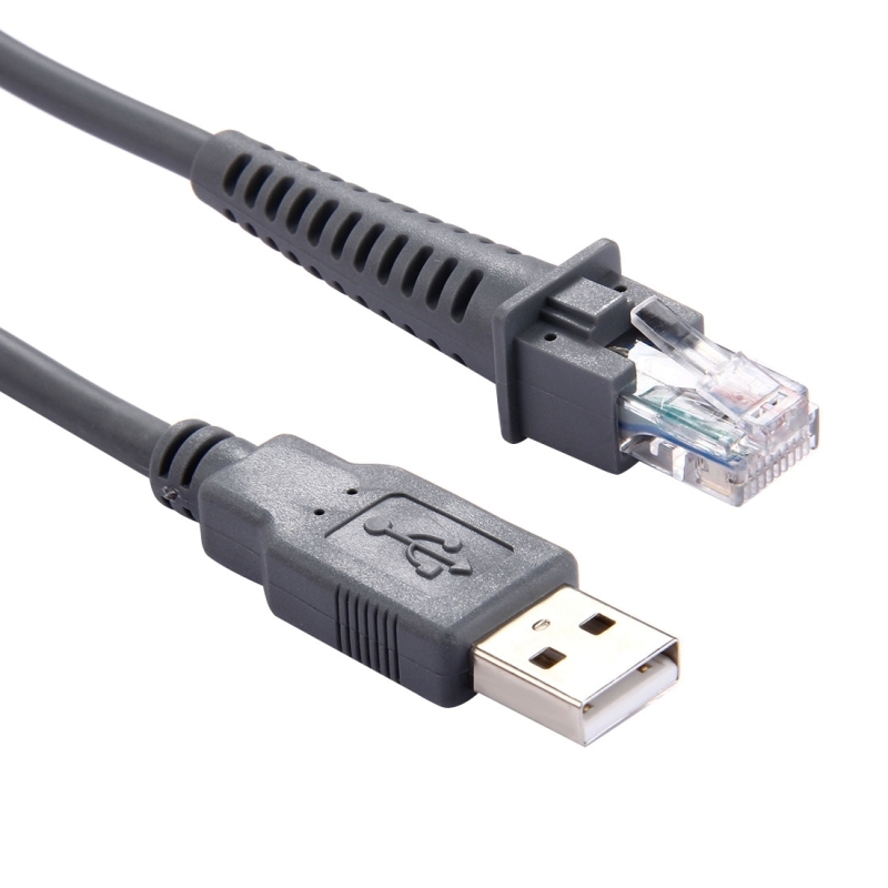 2m USB A Male to RJ45 Scanner Serial Data Cable for Symbol LS2208
