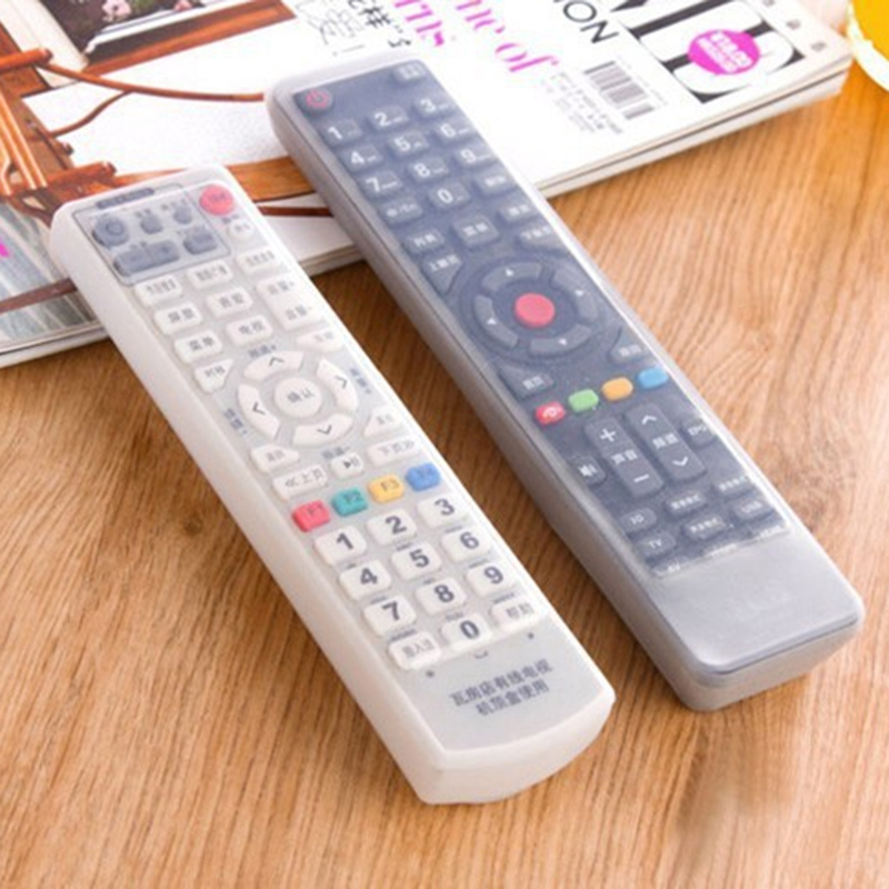 Transparent Silicone TV Remote Control Storage Boxes Cover Protective