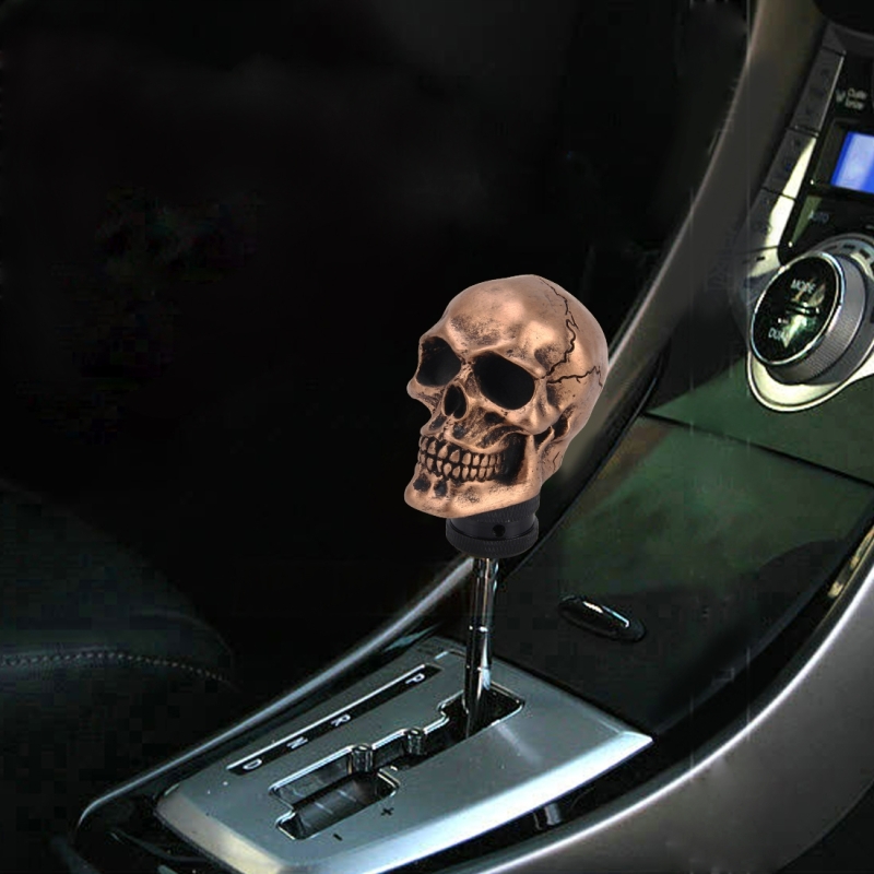 Universal Skull Head Shape Manual or Automatic Gear Shift Knob Fit for