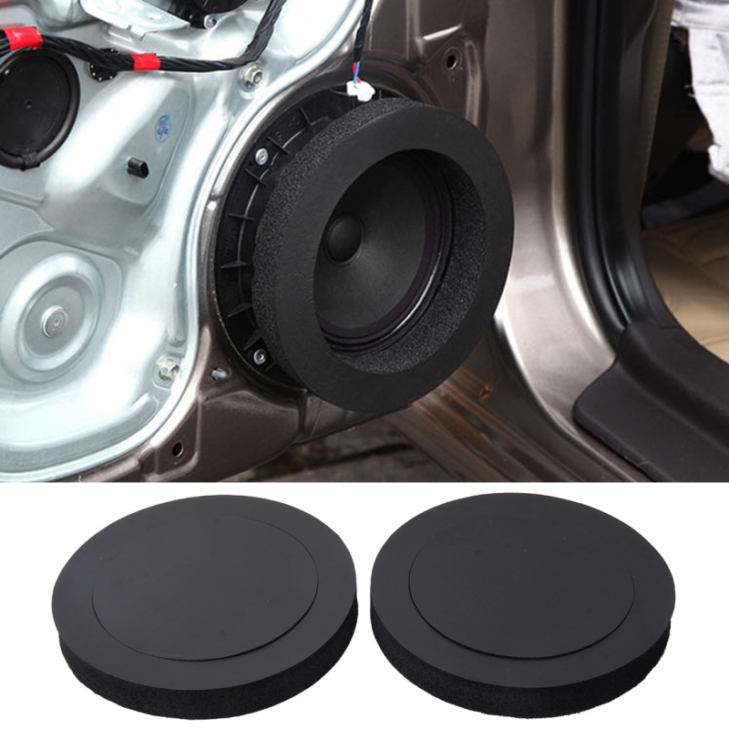 2 PCS Car Sound Insulation Speaker Soundproof Cotton with Self Adhesive
