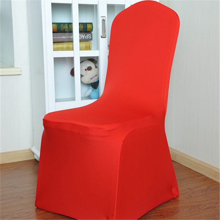 Elastic Chair Cover Weddings Banquet Restaurant Chair Covers (Red