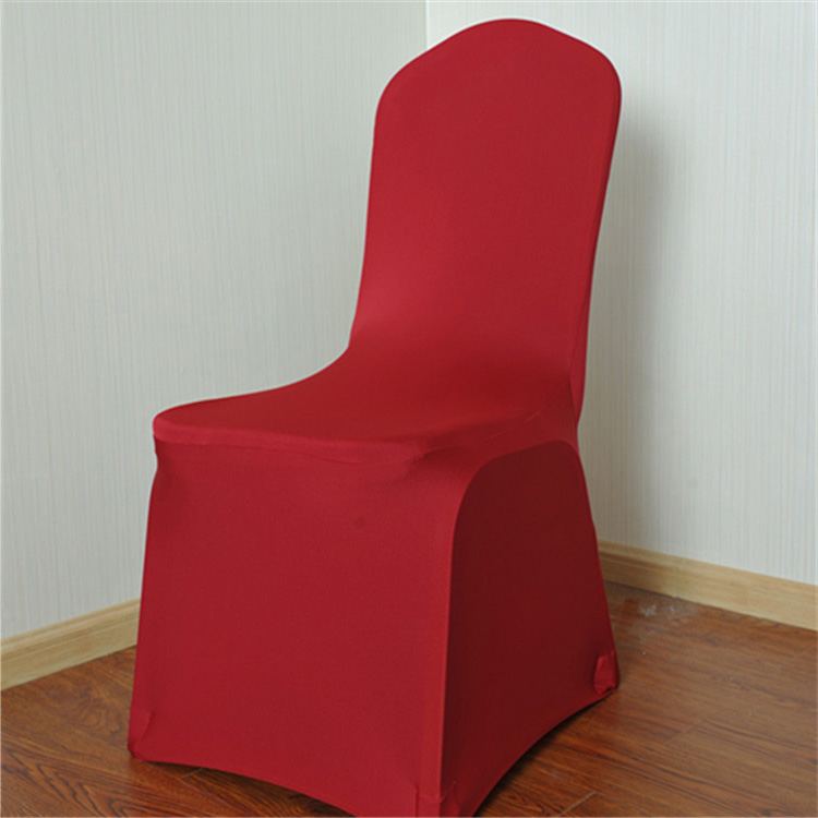 Elastic Chair Cover Weddings Banquet Restaurant Chair Covers (Wine Red