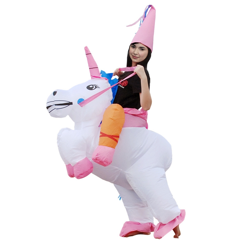 Operated Inflatable Unicorn Fancy Polyester Dress Halloween Party