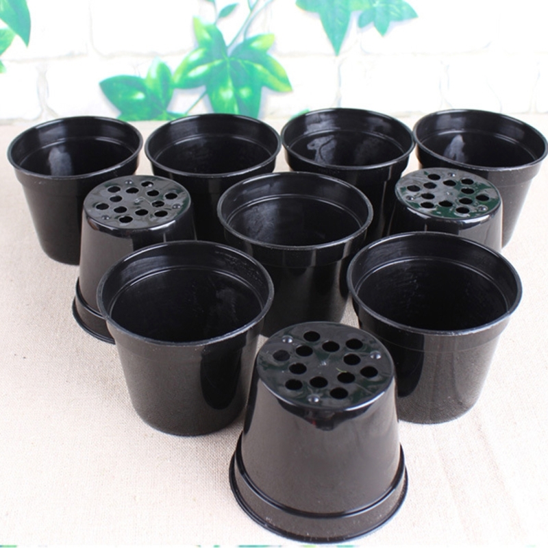 Thicker Plastic Flower Pots Black Small Basin Nursery Special Disk Mini