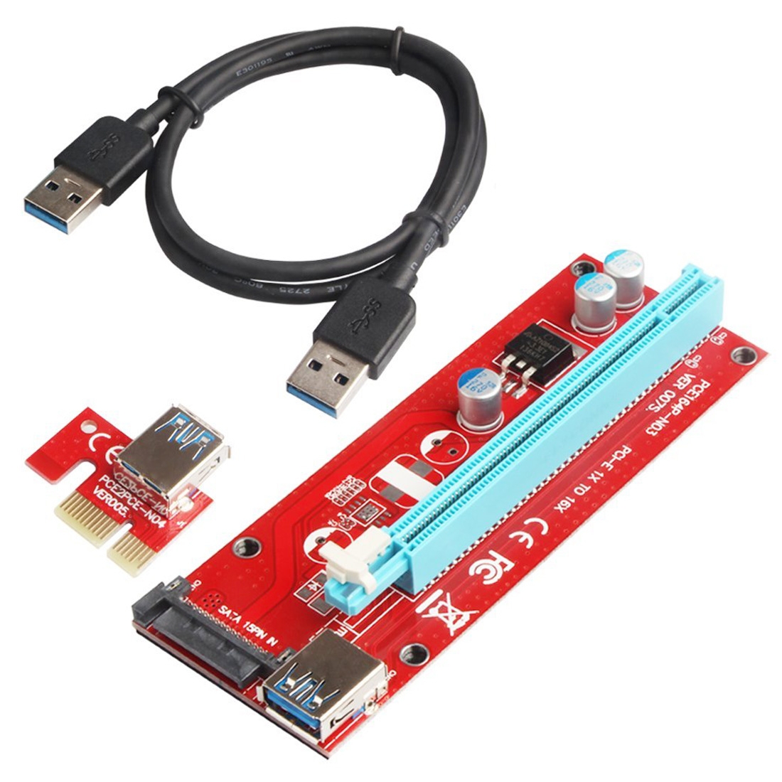 USB 3.0 PCIE Express 1x to 16x PCIE Extender Riser Card