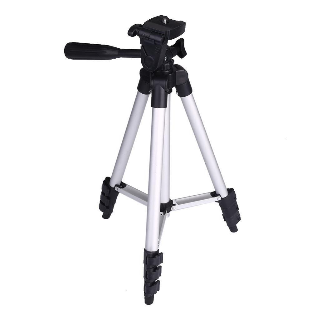 Extendable Aluminum Tripod Mount Stand Standard 1/4 Inch Screw Holder