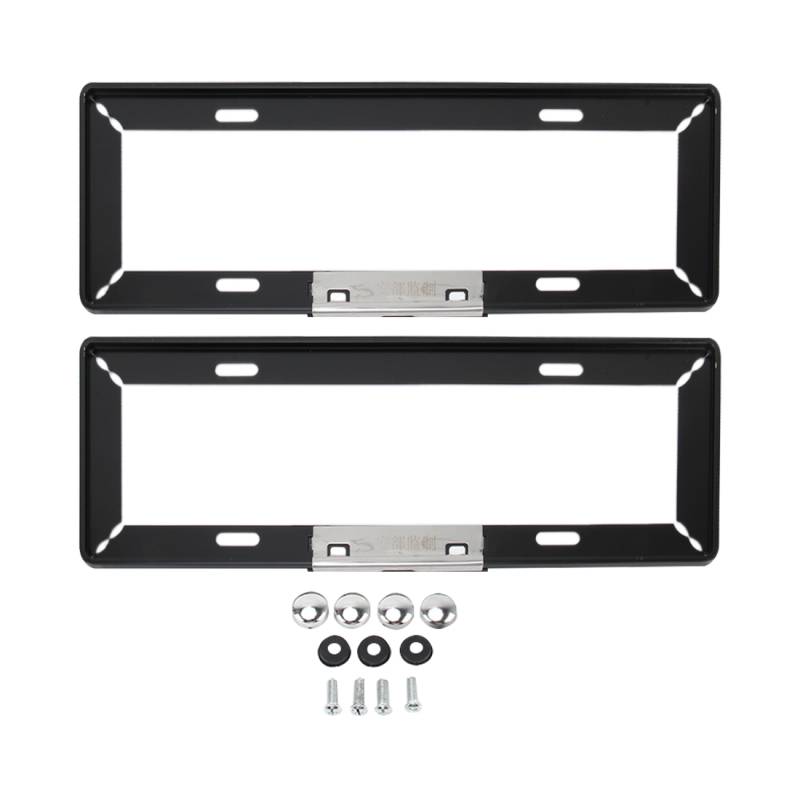 2 PCS Simple and Beautiful Car License Plate Frame Holder Universal