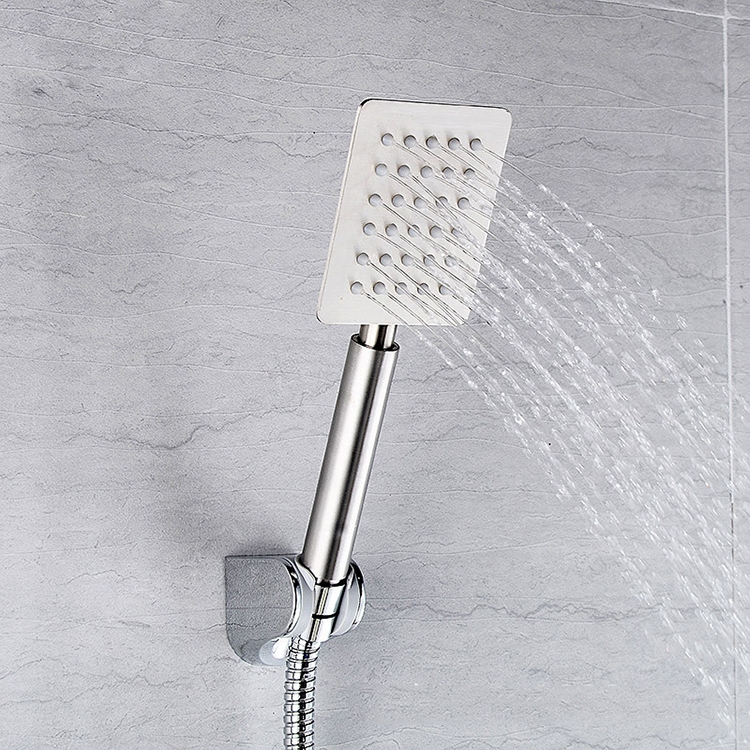 Modern Super Slim Stainless Steel HandHeld Pressurized Shower Single