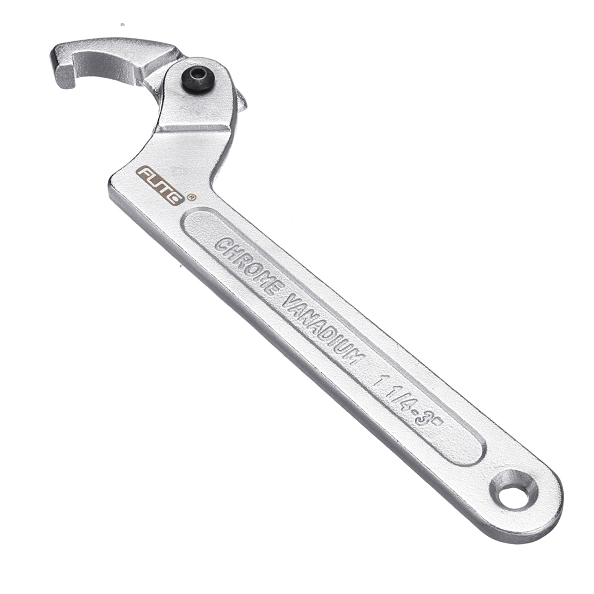 Chrome Vanadium Adjustable Hook Wrench C Spanner Tool 1951mm 3276mm