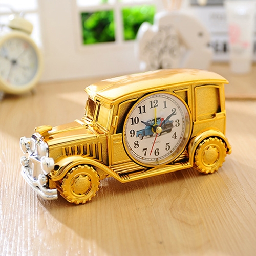 Multifunctional Originality Vintage Car Model Pointer Alarm Clock with