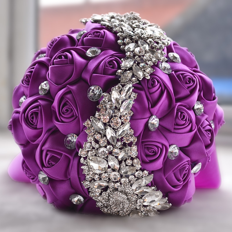 Wedding Holding Flowers Bridal Bouquet Accessories Bridesmaid Rhinestone Party Wedding