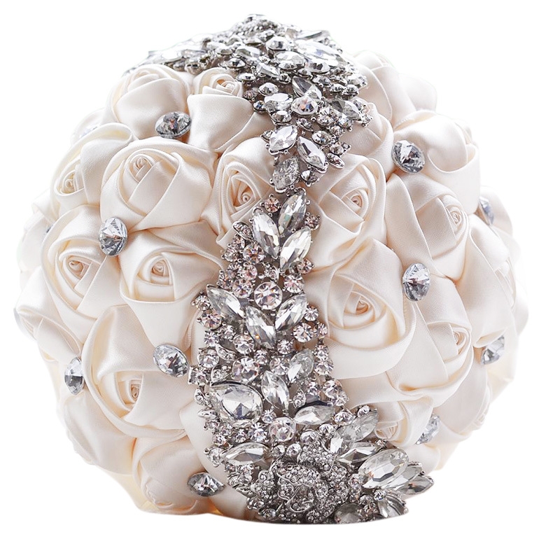 Wedding Holding Flowers Bridal Bouquet Accessories Bridesmaid Rhinestone Party Wedding
