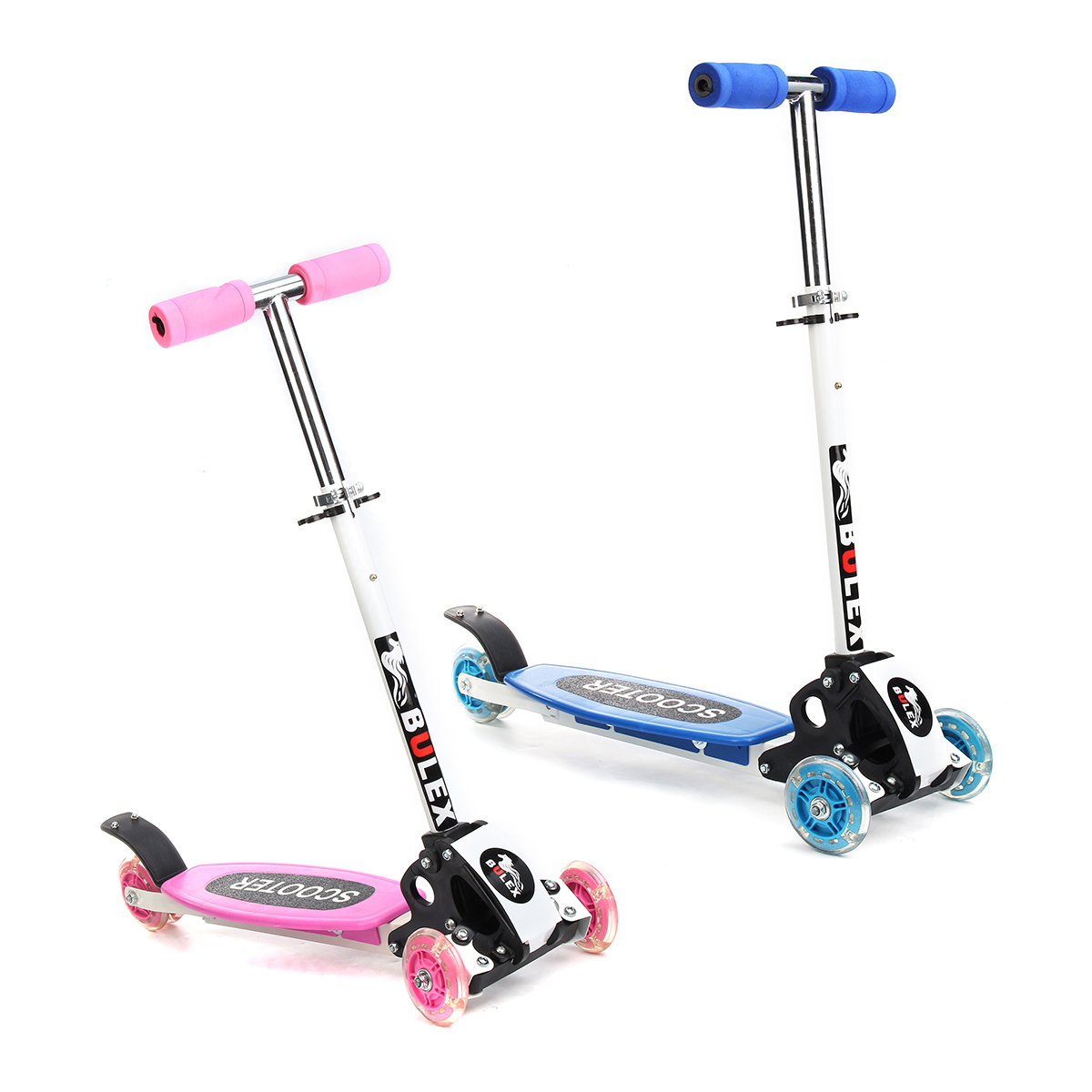 3 Wheels 15km/h Foldable Aluminum Alloy PU Wheel AntiSkidding Kick