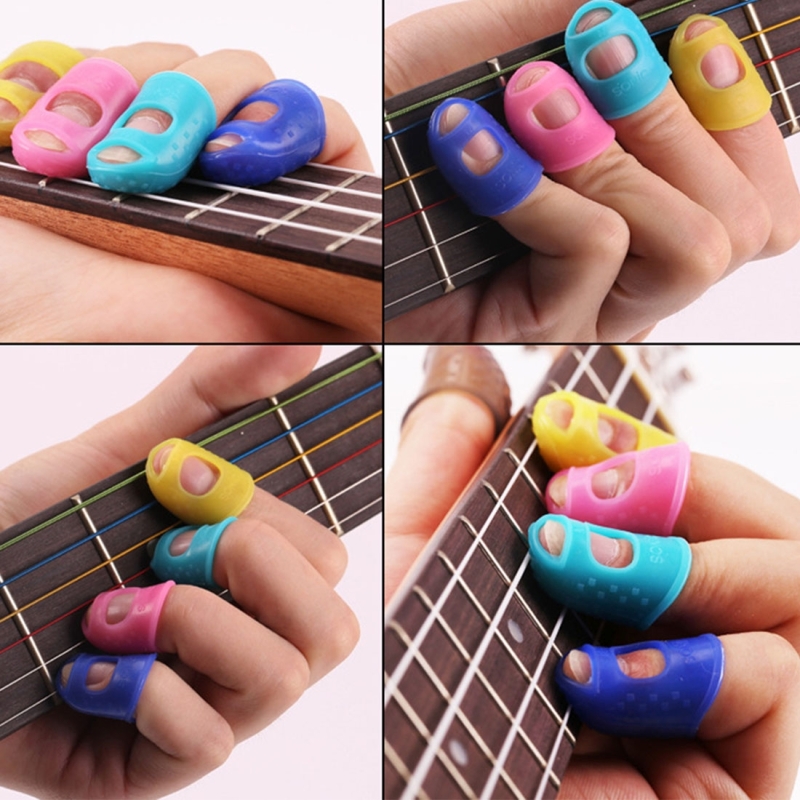 10 PCS Guitar Ukulele Stringed Instrument Finger Protector Antipain