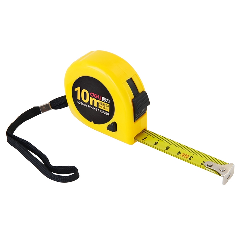 deli Retractable Ruler Measuring Tape Portable Pull Ruler Mini Tape