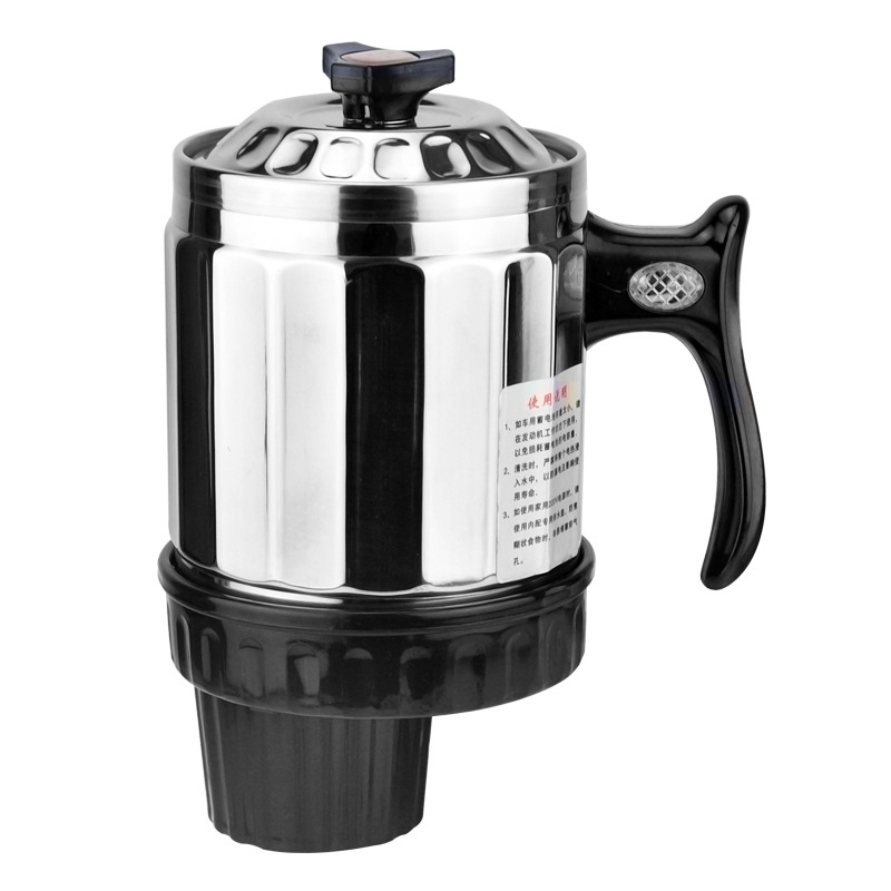 DC 12V Stainless Steel Car Electric Kettle Heated Mug Heating Cup with