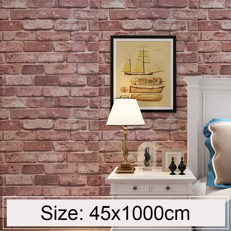 Brown Brick Creative 3D Stone Brick Decoration Wallpaper Stickers