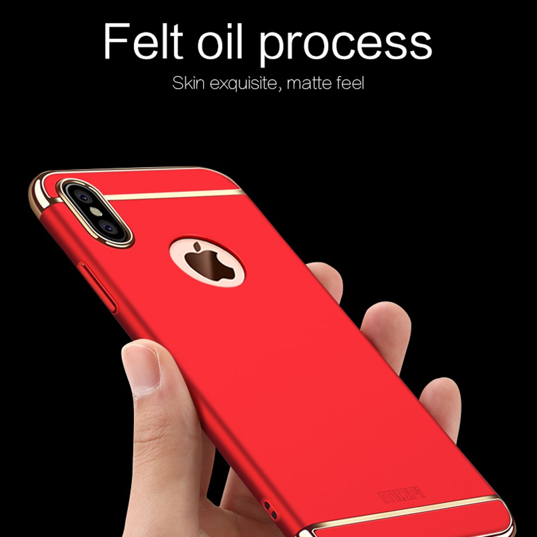 MOFI Three Stage Splicing Full Coverage PC Case for iPhone XS Max (Blue