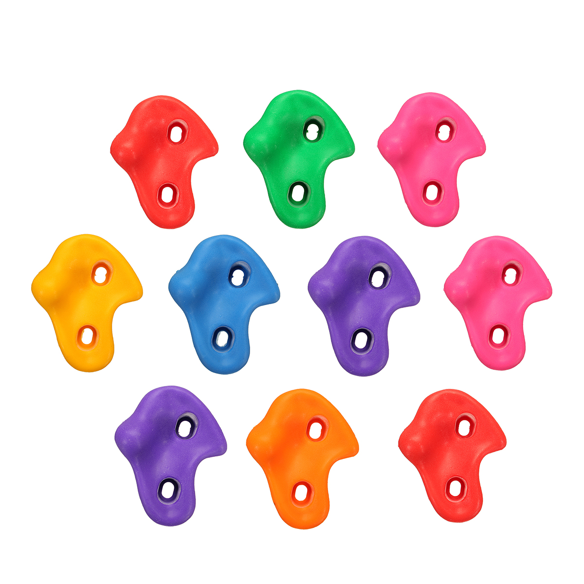 10pcs Plastic Colorful Textured Climb Rock Wall Stones Kids Assorted