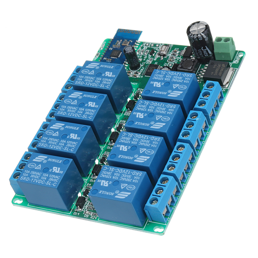 DC 12V 8 Channel Relay Module Bluetooth Wireless Control Switch