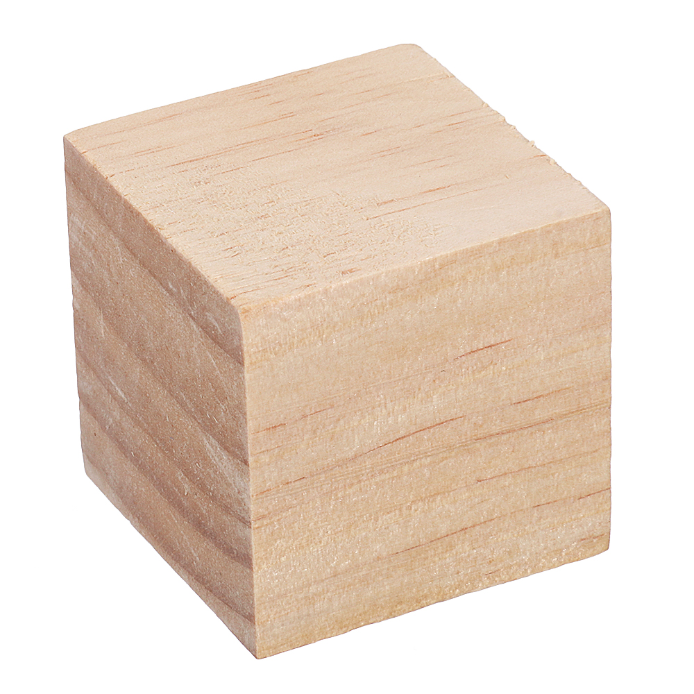 3cm 4cm Pine Wood Square Block Natural Soild Wooden Cube Crafts DIY