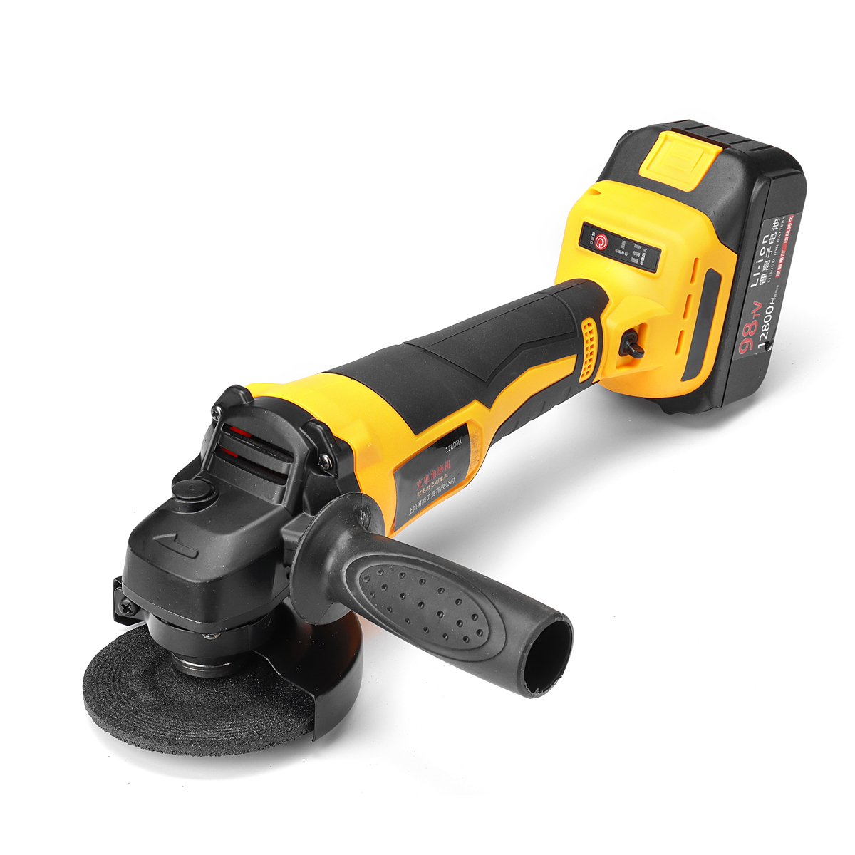 12800H 98TV Brushless Eletric Angle Grinder Kit Cordless Polishing Cutting Power Tool