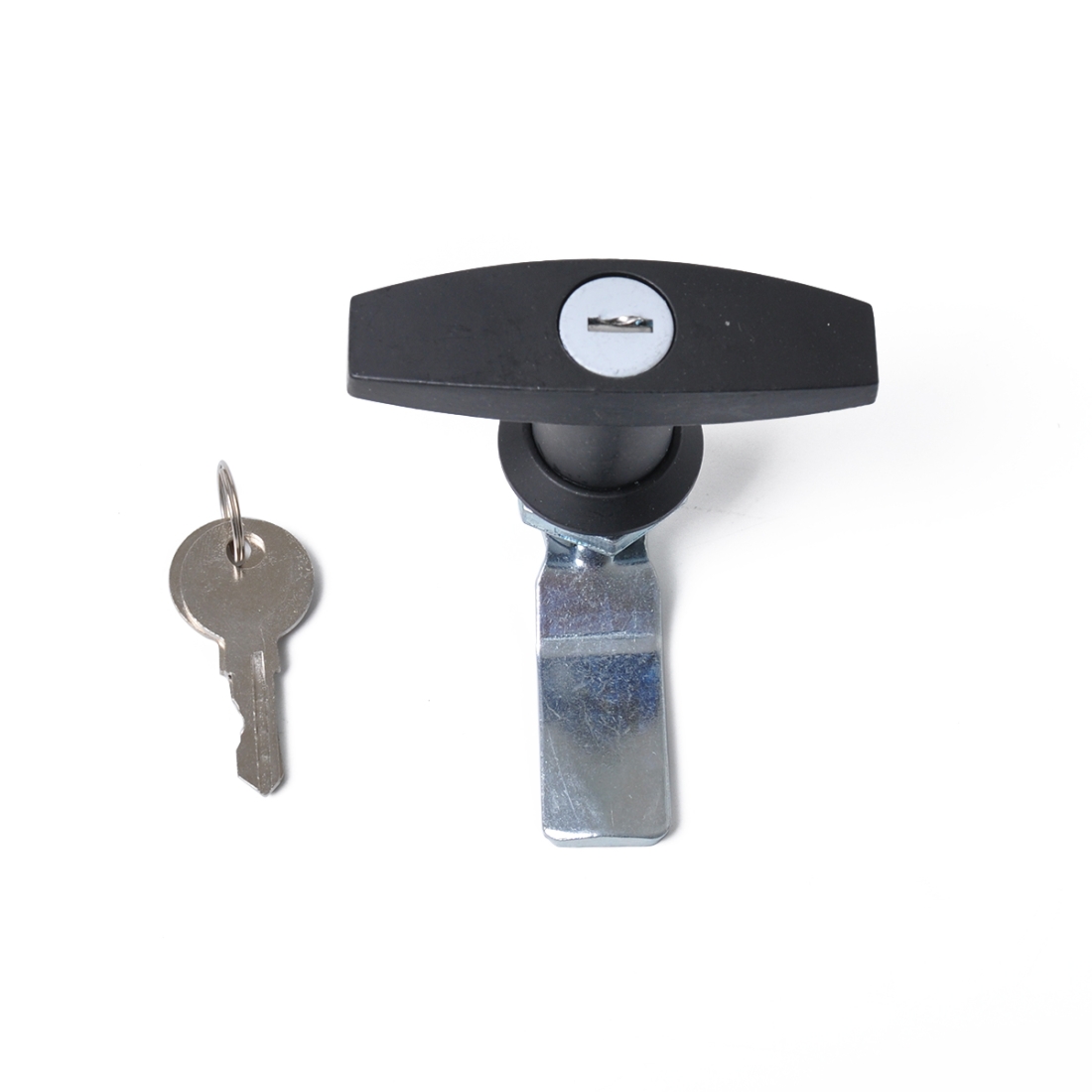 2 PCS Black T Shape Handle Paddle Entry Door Latch & Keys Tool Box Lock
