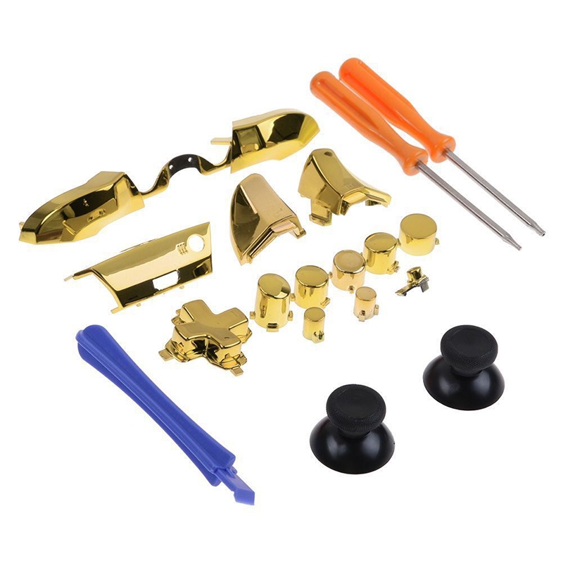 Full Set Game Controller Handle Small Fittings with Screwdriver for Xbox One ELITE (Gold