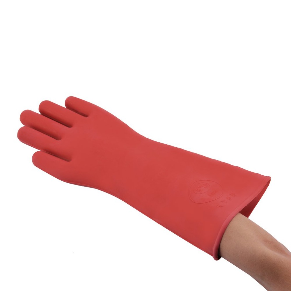 Professional 12KV High Voltage Electrical Insulating Gloves Rubber